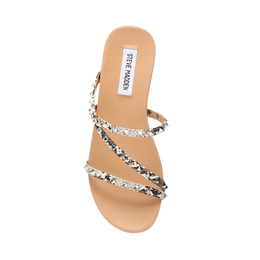Steve Madden Capsize Natural Snake Studded Sandal